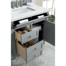 James Martin Brittany 36" Urban Gray Single Vanity with 3 cm Ethereal Noctis Quartz Top 650-V36-UGR-3ENC