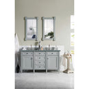 James Martin Brittany 60" Urban Gray Double Vanity with 3 cm Cala Blue Quartz Top 650-V60D-UGR-3CBL