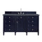 James Martin Brittany 60" Victory Blue Single Vanity with 3 cm Charcoal Soapstone Quartz Top 650-V60S-VBL-3CSP