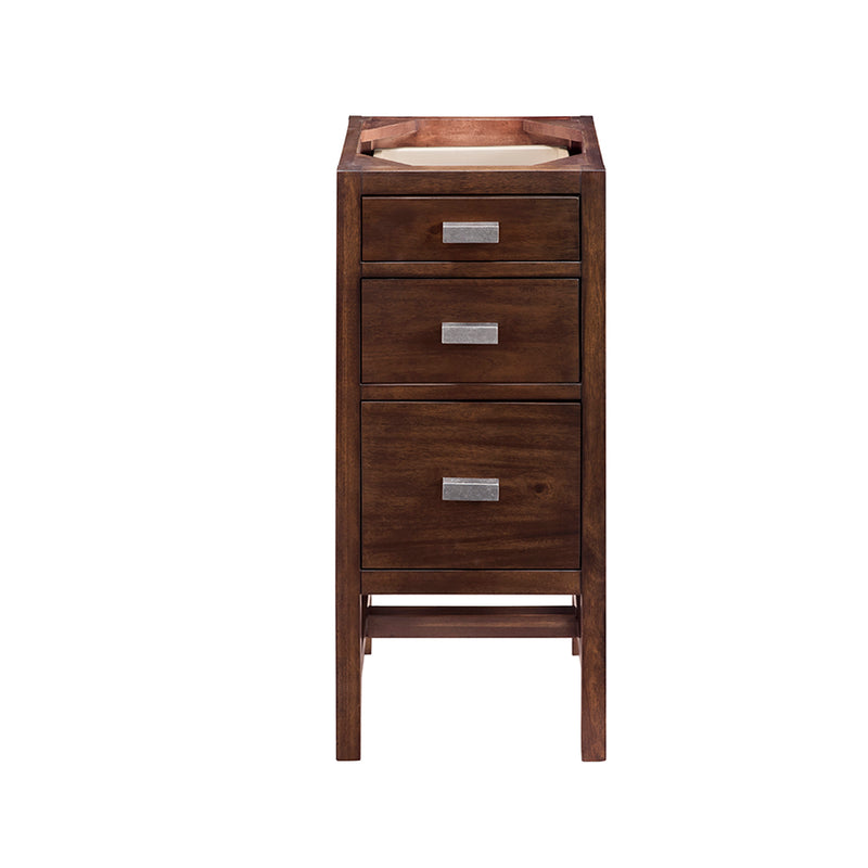 James Martin Addison 48" Single Vanity Cabinet Mid Century Acacia with 3 cm Cala Blue Quartz Top E444-V48-MCA-3CBL