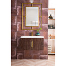 James Martin Columbia 31.5" Single Vanity Cabinet Coffee Oak with White Glossy Composite Countertop 388V31.5CFOWG