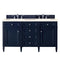 James Martin Brittany 60" Victory Blue Double Vanity with 3 cm Eternal Marfil Quartz Top 650-V60D-VBL-3EMR