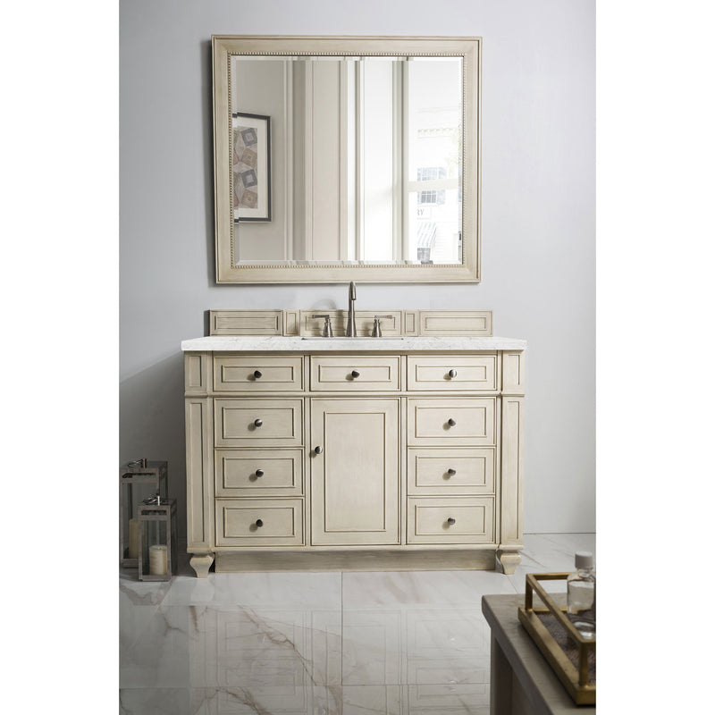 James Martin Bristol 48" Single Vanity Vintage Vanilla with 3 cm Eternal Jasmine Pearl Quartz Top 157-V48-VV-3EJP