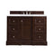 James Martin De Soto 48" Single Vanity Burnished Mahogany with 3 cm Arctic Fall Solid Surface Top 825-V48-BNM-3AF