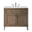 James Martin Chicago 36" Single Vanity Whitewashed Walnut with 3 cm Eternal Serena Quartz Top 305-V36-WWW-3ESR