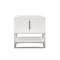 James Martin Columbia 31.5" Single Vanity Cabinet Glossy White Brushed Nickel 388-V31.5-GW-BNK