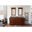 James Martin Brookfield 72" Warm Cherry Double Vanity with 3 cm Gray Expo Quartz Top 147-114-5781-3GEX