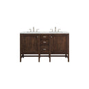 James Martin Addison 60" Double Vanity Cabinet Mid Century Acacia with 3 cm Ethereal Noctis Quartz Top E444-V60D-MCA-3ENC