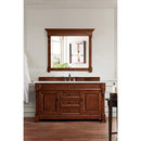 James Martin Brookfield 60" Warm Cherry Single Vanity with 3 cm Ethereal Noctis Quartz Top 147-114-5381-3ENC