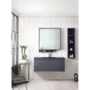 James Martin Milan 47.3" Single Vanity Cabinet Modern Gray Glossy with Charcoal Black Composite Top 801V47.3MGGCHB