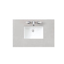 James Martin Brittany 36" Bright White Single Vanity with 3 cm Eternal Serena Quartz Top 650-V36-BW-3ESR