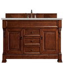 James Martin Brookfield 60" Warm Cherry Single Vanity with 3 cm Eternal Serena Quartz Top 147-114-5381-3ESR