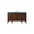 James Martin Addison 60" Single Vanity Cabinet  Mid Century Acacia with 3 cm Cala Blue Quartz Top E444-V60S-MCA-3CBL