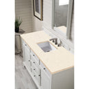 James Martin Providence 60" Single Vanity Cabinet Bright White with 3 cm Eternal Marfil Quartz Top 238-105-V60S-BW-3EMR