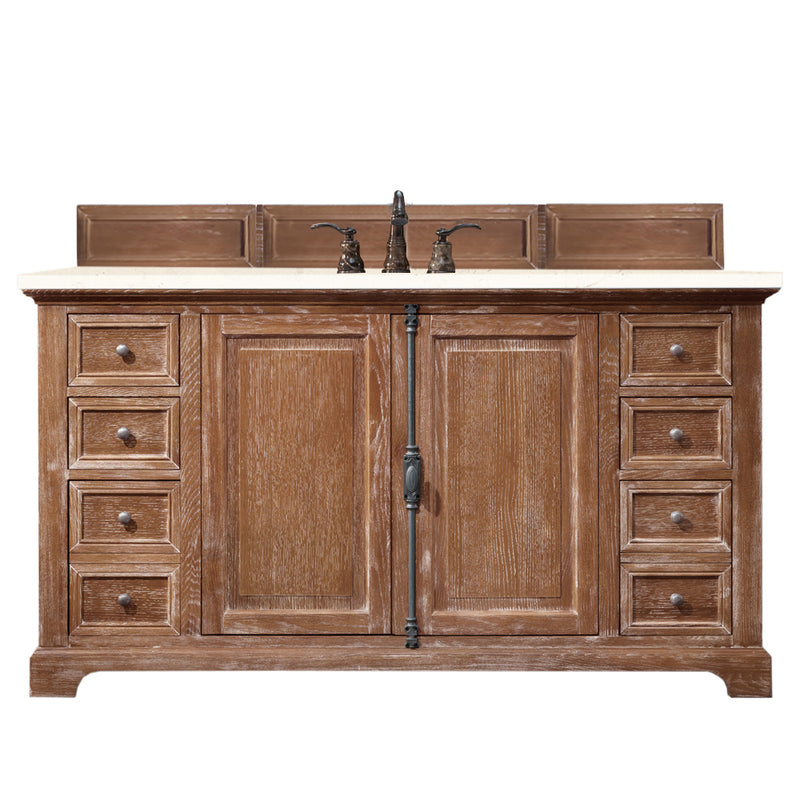 James Martin Providence 60" Single Vanity Cabinet Driftwood with 3 cm Eternal Marfil Quartz Top 238-105-5311-3EMR