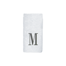 Avanti Towels White/Silver Block Monogram Fingertip Towel
