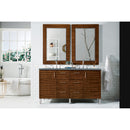 James Martin Metropolitan 60" Double Vanity American Walnut with 3 cm Cala Blue Quartz Top 850-V60D-AWT-3CBL