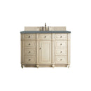 James Martin Bristol 60" Single Vanity Vintage Vanilla with 3 cm Cala Blue Quartz Top 157-V60S-VV-3CBL