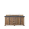 James Martin Providence 72" Double Vanity Cabinet Driftwood with 3 cm Charcoal Soapstone Quartz Top 238-105-5711-3CSP