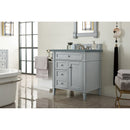 James Martin Brittany 30" Single Vanity Urban Gray with 3 cm Cala Blue Quartz Top 650-V30-UGR-3CBL