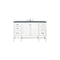 James Martin Addison 60" Single Vanity Cabinet  Glossy White with 3 cm Cala Blue Top E444-V60S-GW-3CBL