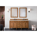 James Martin Brittany 72" Saddle Brown Double Vanity with 3 cm Ethereal Noctis Quartz Top 650-V72-SBR-3ENC