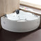 ALFI EAGO 5' Corner Acrylic White Whirlpool Bathtub for Two with Fixtures AM125ETL