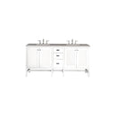 James Martin Addison 72" Double Vanity Cabinet Glossy White with 3 cm Grey Expo Quartz Top E444-V72-GW-3GEX