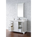 James Martin Providence 48" Bright White Single Vanity with 3 cm Arctic Fall Solid Surface Top 238-105-V48-BW-3AF