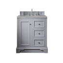 James Martin De Soto 30" Single Vanity Silver Gray with 3 cm Eternal Serena Quartz Top 825-V30-SL-3ESR