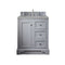 James Martin De Soto 30" Single Vanity Silver Gray with 3 cm Eternal Serena Quartz Top 825-V30-SL-3ESR