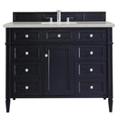 James Martin Brittany 48" Victory Blue Single Vanity with 3 cm Eternal Serena Quartz Top 650-V48-VBL-3ESR