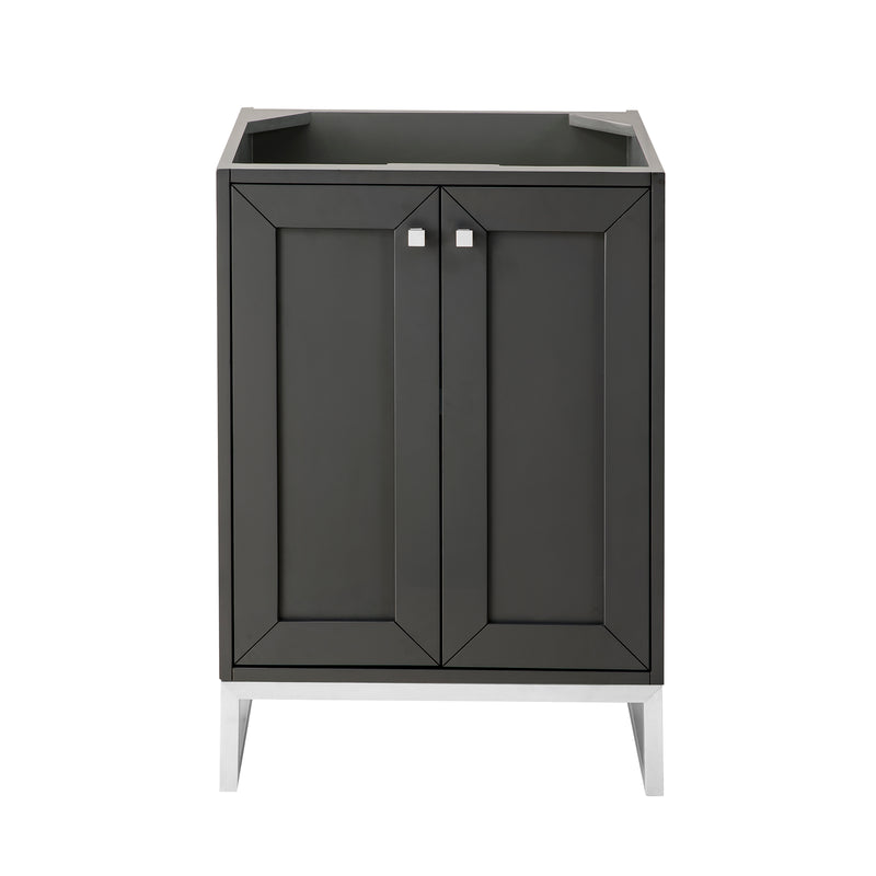 James Martin Chianti 24" Single Vanity Cabinet Mineral Grey Brushed Nickel E303-V24-MG-BNK