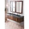 James Martin Mercer Island 72" Double Vanity Coffee Oak Radiant Gold with Dusk Gray Glossy Composite Top 389-V72D-CFO-G-DGG