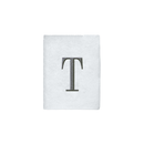 Avanti Towels White/Silver Block Monogram Bath Towel