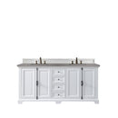 James Martin Providence 72" Double Vanity Cabinet Bright White with 3 cm Grey Expo Quartz Top 238-105-V72-BW-3GEX