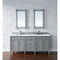 James Martin Brittany 72" Urban Gray Double Vanity with 3 cm Arctic Fall Solid Surface Top 650-V72-UGR-3AF