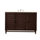 James Martin Portland 48" Single Vanity Burnished Mahogany with 3 cm Eternal Marfil Quartz Top 620-V48-BNM-3EMR