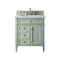 James Martin Brittany 30" Single Vanity Sage Green with 3 cm Carrara Marble Top 650-V30-SGR-3CAR