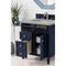 James Martin Brittany 30" Single Vanity Victory Blue with 3 cm Eternal Serena Quartz Top 650-V30-VBL-3ESR