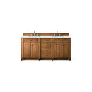 James Martin Bristol 72" Double Vanity Saddle Brown with 3 cm Ethereal Noctis Quartz Top 157-V72-SBR-3ENC