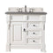 James Martin Brookfield 36" Bright White Single Vanity with 3 cm Grey Expo Quartz Top 147-V36-BW-3GEX