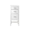 James Martin Addison 15" Base Cabinet with Drawers Glossy White with 3 cm Arctic Fall Solid Surface Top E444-BC15-GW-3AF