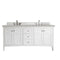 James Martin Palisades 72" Double Vanity Bright White with 3 cm Eternal Serena Quartz Top 527-V72-BW-3ESR