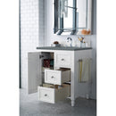 James Martin Copper Cove Encore 30" Single Vanity Bright White with 3 cm Cala Blue Quartz Top 301-V30-BW-3CBL