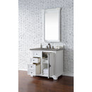 James Martin Providence 36" Single Vanity Cabinet Bright White with 3 cm Gray Expo Quartz Top 238-105-V36-BW-3GEX