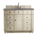 James Martin Bristol 48" Single Vanity Vintage Vanilla with 3 cm Grey Expo Quartz Top 157-V48-VV-3GEX