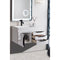 James Martin Mercer Island 36" Single Vanity Glossy White Matte Black with Glossy White Composite Top 389-V36-GW-MB-GW