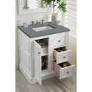 James Martin De Soto 30" Single Vanity Bright White with 3 cm Cala Blue Quartz Top 825-V30-BW-3CBL