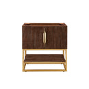 James Martin Columbia 31.5" Single Vanity Cabinet Coffee Oak Radiant Gold 388-V31.5-CFO-RGD